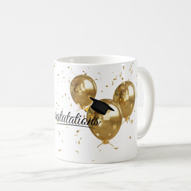 Elegant Guld Minimal övre gräns för Studenten stud Kaffemugg (Framsida höger)