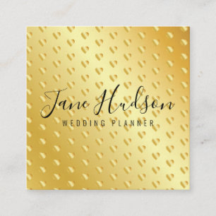 Elegant Guld Minimalistisk Redigerbar 3.5x2.5 Affä Fyrkantigt Visitkort