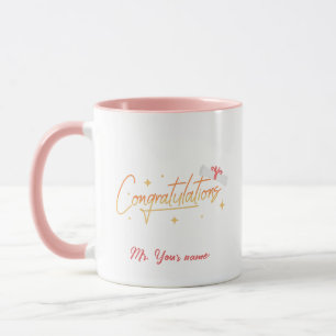 Elegant Guld: Minsta Rosa i Studenten-skolan namn Mugg