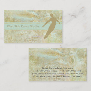 Elegant Guld Mint Abstrakt Dance Visitkort