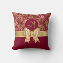 Elegant Guld-mockmonogram på Burgundy