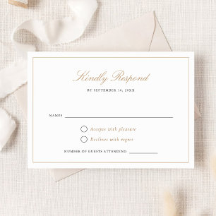 Elegant Guld Modern Calligraphy-OSA Inbjudningar