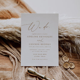 Elegant Guld Modern kalligrafi vi gör Bröllop Inbjudningar