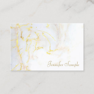 Elegant guld- modern mall för guld- vitmarmor visitkort