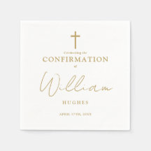 Elegant guld modern minimalist konfirmation