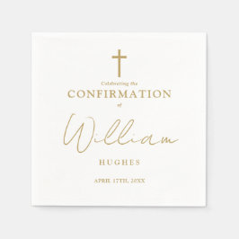 Elegant Guld Modern minimalistisk bekräftelse Pappersservett