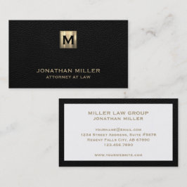 Elegant Guld Monogram advokat vid juridik Visitkort