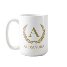 Elegant guld monogram och namn