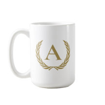 Elegant guld monogram och utandning