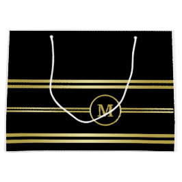 Elegant guld Monogram på svart