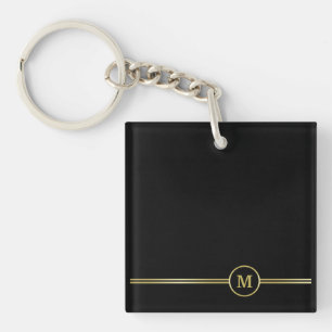 Elegant guld Monogram på svart