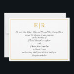 Elegant Guld Monogram Royal Bröllop Inbjudningar<br><div class="desc">Formella bröllopsinbjudningar inspirerade av royalets bröllopsinbjudan från prins William och Kate Middleton som låg i april 2011. Dessa elegant bröllop inbjudan har ditt monogram högst upp i guld,  en formell ordalydelse och dina bröllop-detaljer i kursiv stil omgiven av en ram i guld.</div>
