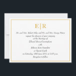 Elegant Guld Monogram Royal Bröllop Inbjudningar<br><div class="desc">Formella bröllopsinbjudningar inspirerade av royalets bröllopsinbjudan från prins William och Kate Middleton som låg i april 2011. Dessa elegant bröllop inbjudan har ditt monogram högst upp i guld,  en formell ordalydelse och dina bröllop-detaljer i kursiv stil omgiven av en ram i guld.</div>