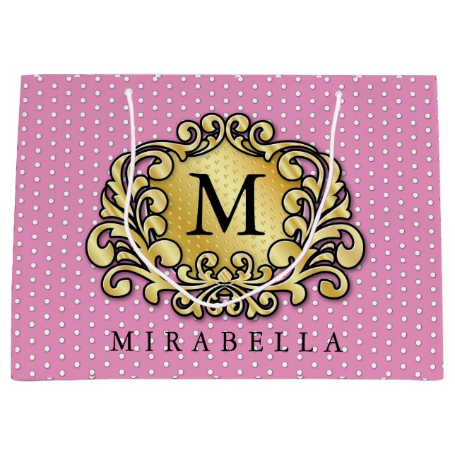 Elegant Guld Monogram Stylish Minimalist (Framsidan)