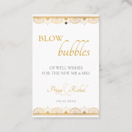 Elegant Guld Mönster Indiska Bröllop, sändning Visitkort