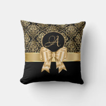 Elegant Guld-mossans Monogram på svart