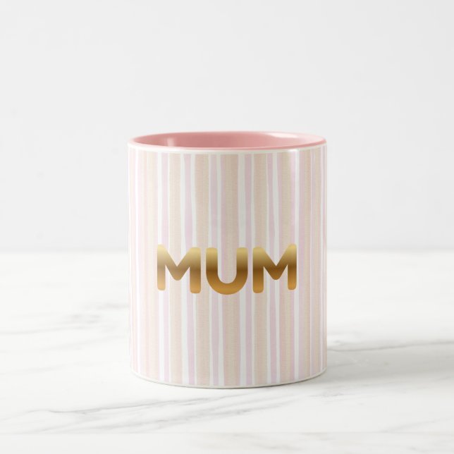 Elegant Guld MUM Mugg - Minimalist Mors dag (Center)