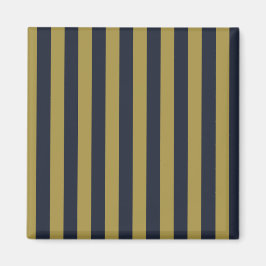 Elegant Guld & Navy Blue Lodrät Rand Magnet