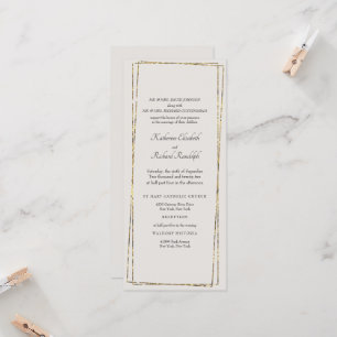 Elegant Guld Neutralt Geometric Ram Long Bröllop