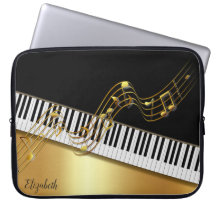 Elegant Guld Notes,Piano Nycklar - Personlig
