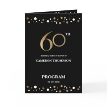 Elegant Guld och Black Confetti fyller 60 år