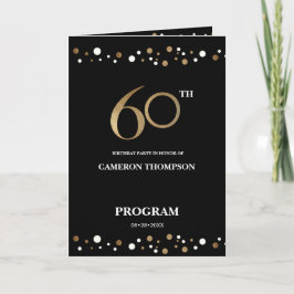 Elegant Guld och Black Confetti fyller 60 år Program