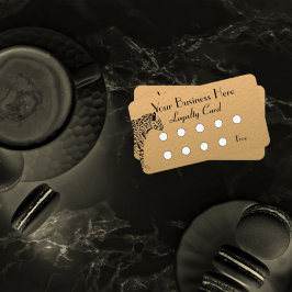 Elegant Guld och Black Jaguar Loyalty Card Lojalitetskort