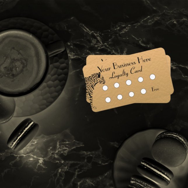 Elegant Guld och Black Jaguar Loyalty Card Lojalitetskort (Skapare uppladdad)