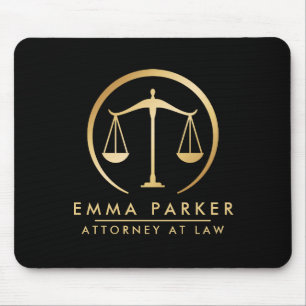 Elegant Guld och Black Lawyer Black Musmatta