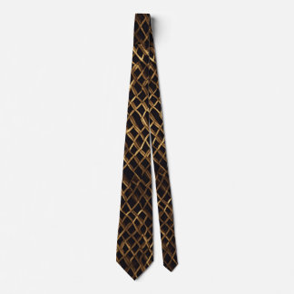 Elegant Guld och Black Stripe Manar Sida Tie" Slips