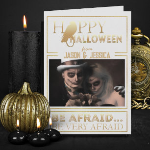 Elegant Guld och Chic Vuxen Happy halloween Kort