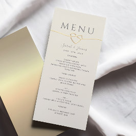 Elegant Guld och Elfenbenskusten Bröllop Meny