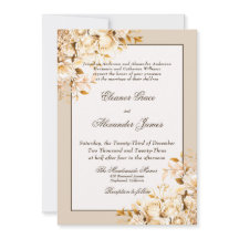 Elegant Guld och Elfenbenskustens Blommigt Formell