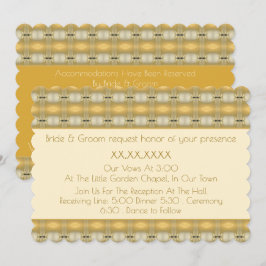 Elegant, Guld och grädde Inbjudningar