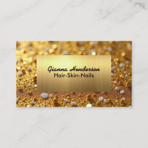 Elegant guld och guldglitter visitkort