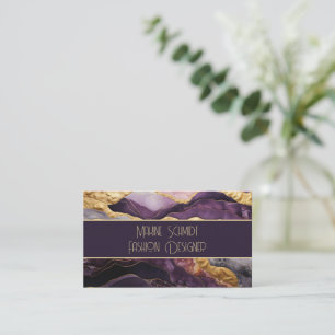 elegant guld och lila utformning Japanska stil Visitkort
