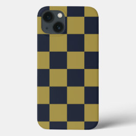 Elegant Guld och marinblå Mönster som kontrollerat