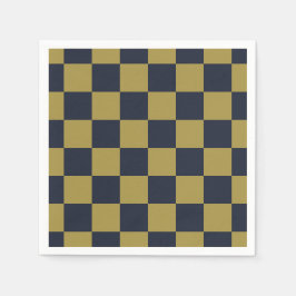 Elegant Guld och marinblå Mönster som kontrollerat Pappersservett