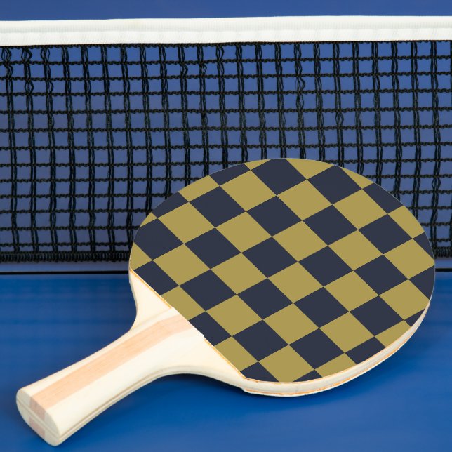 Elegant Guld och marinblå Mönster som kontrollerat Pingisracket (Insitu)