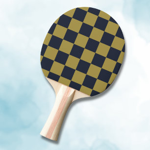 Elegant Guld och marinblå Mönster som kontrollerat Pingisracket