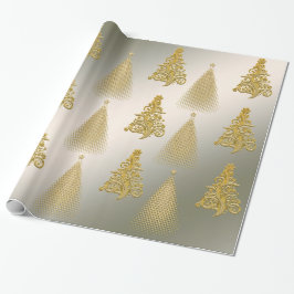 Elegant Guld och Silver Julgran Presentpapper