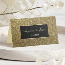 Elegant Guld och Svart Bröllop