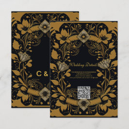 Elegant guld och svart design tilläggskort