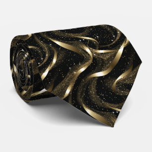 Elegant Guld och Svarta havet Slips