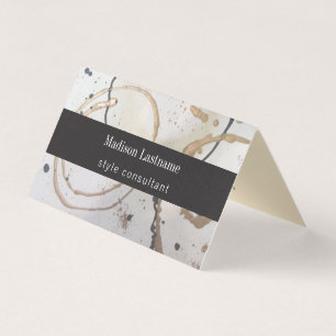 Elegant guld- och svartabstrakt visitkort