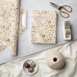 Elegant Guld och Vitt Presentpapper