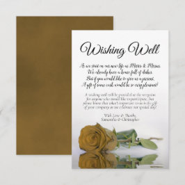 Elegant Guld Ochre Ro Bröllop Wishing Wishing WWis Tilläggskort