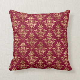 Elegant Guld-olycka vid Burgundy Dekorativ kudde