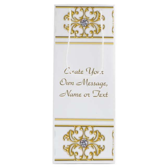 Elegant Guld Ornamental Gräns med diamantaccent (Framsidan)