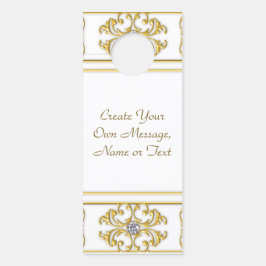 Elegant Guld Ornamental Gräns med diamantaccent